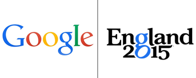 Google and England 2015 Rugby Logo Comparison