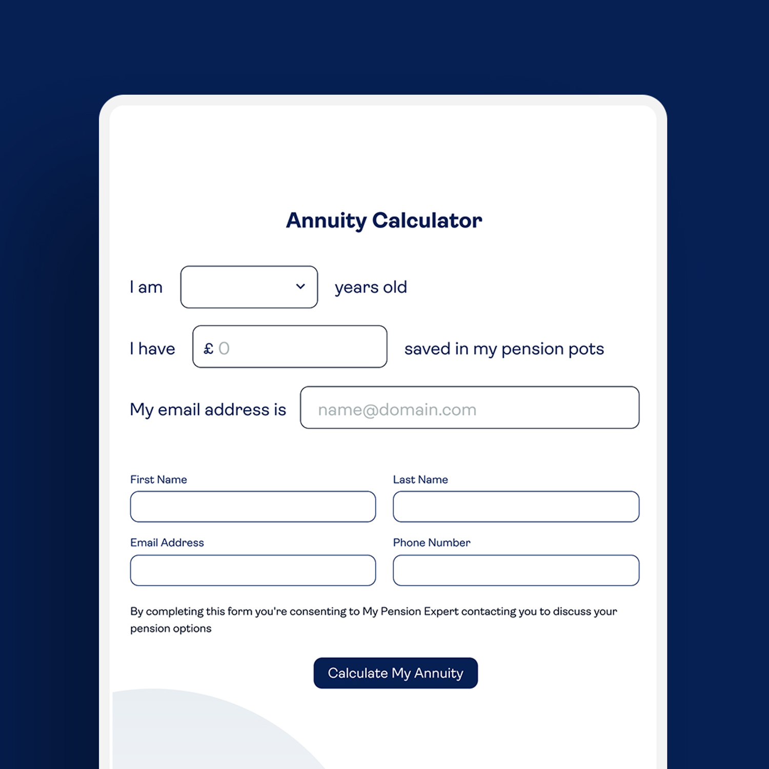 Annuity Calculator Design
