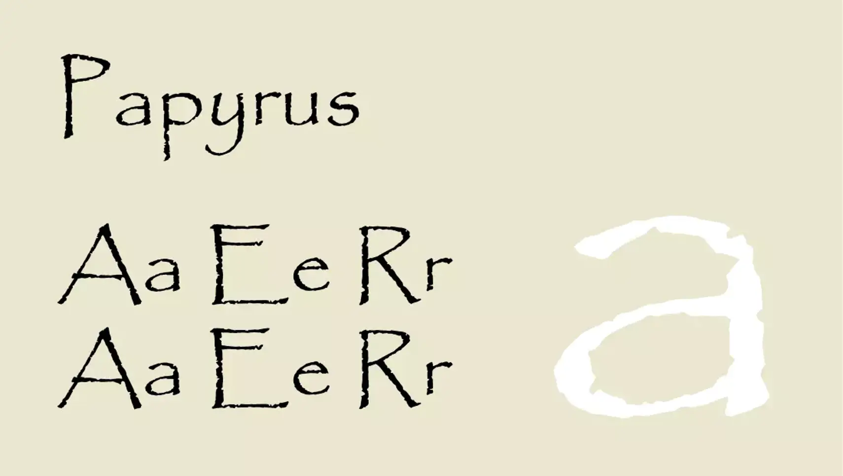 papyrus typeface