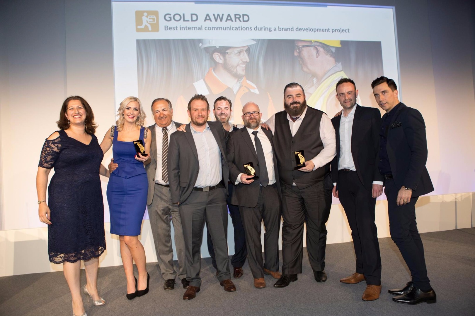 Gold for Best Internal Communications during a Brand Development Project at Transform Awards Europe