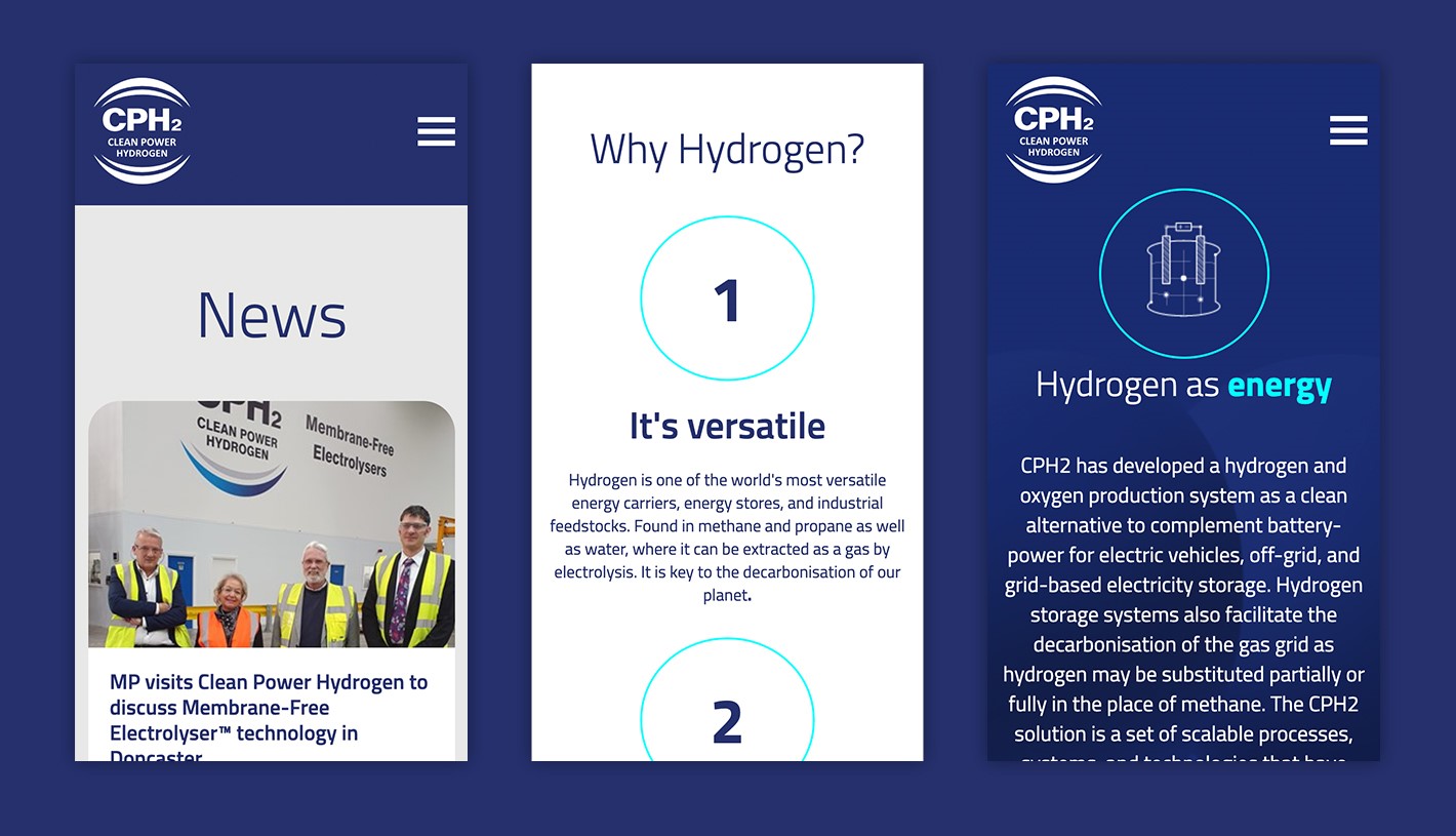 CPH2 Website Mobile Page Designs