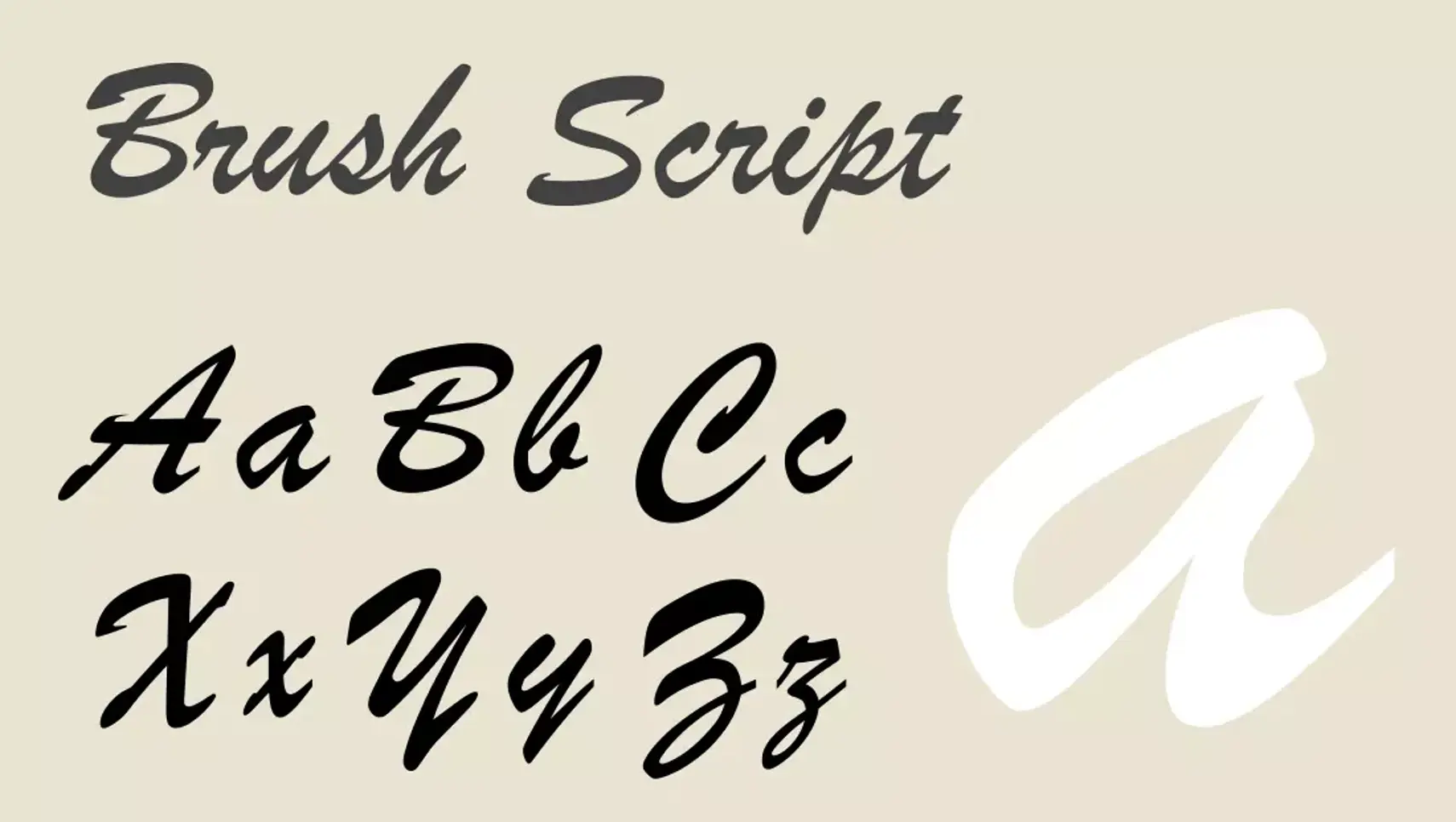 brush script typeface