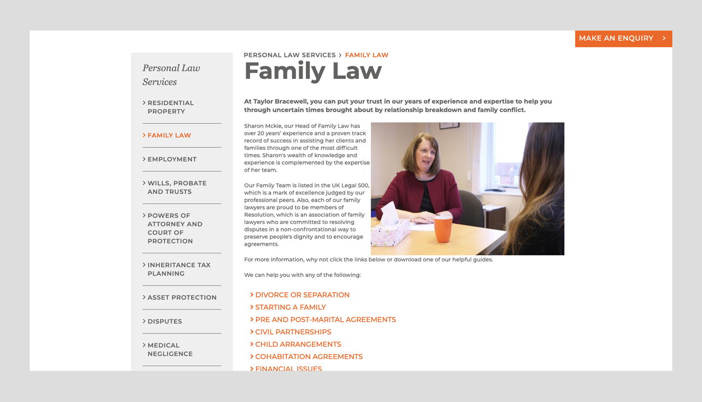 TAYLOR BRACEWELL PERSONAL LAW FAMILY LAW SERVICES 