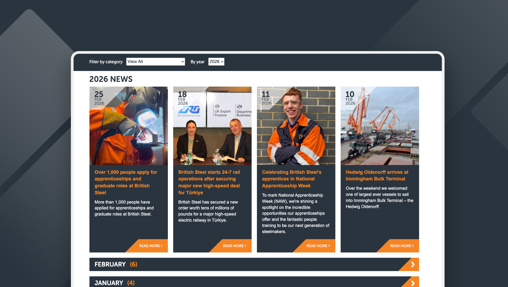 Content Management System and Web System for Industrial Manufacturing company