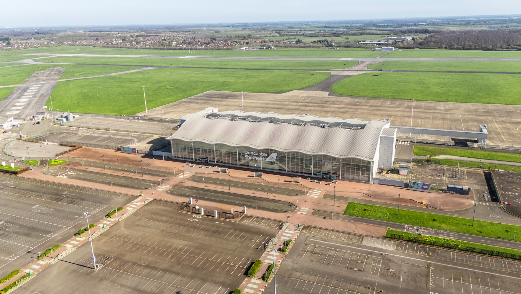 Drone Photography of Airport Building