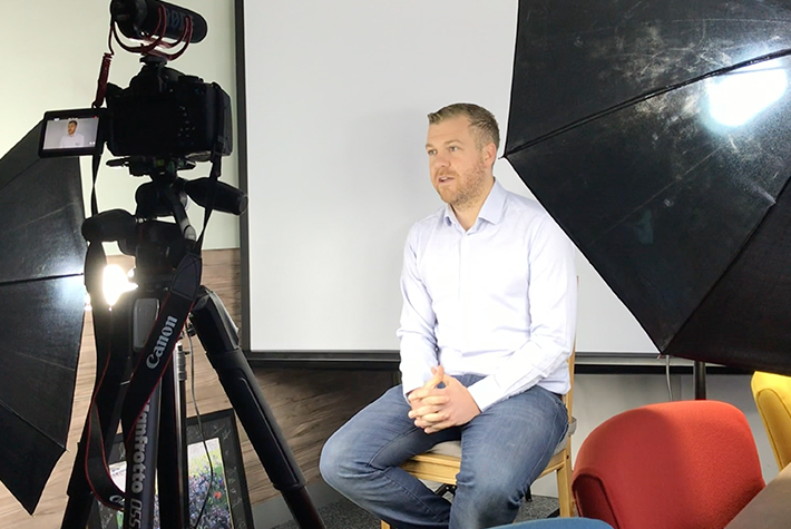 Corporate video recording at Moirae Creative