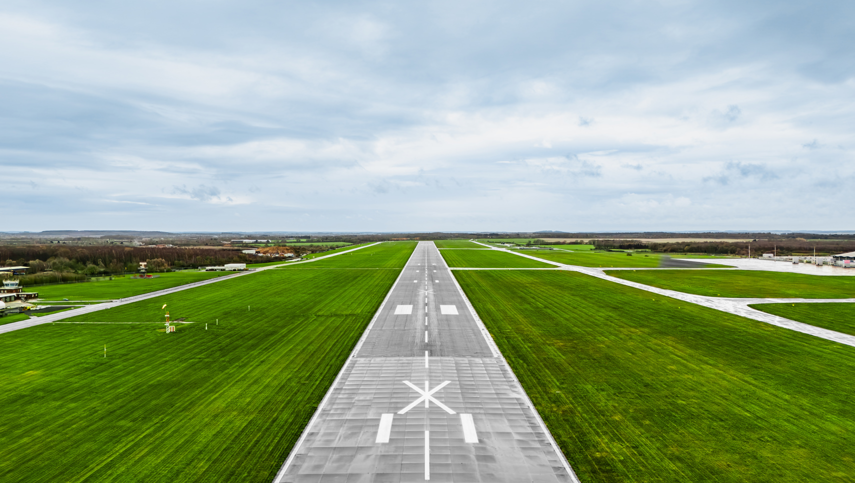 Drone Photography of Doncaster Sheffield Airport Runway