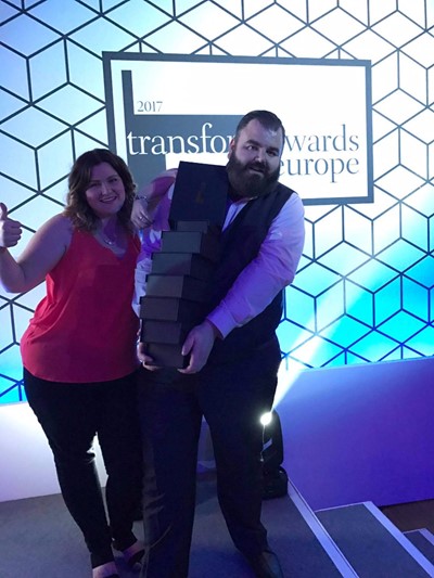 David and Steph Plant at the Transform Awards Europe