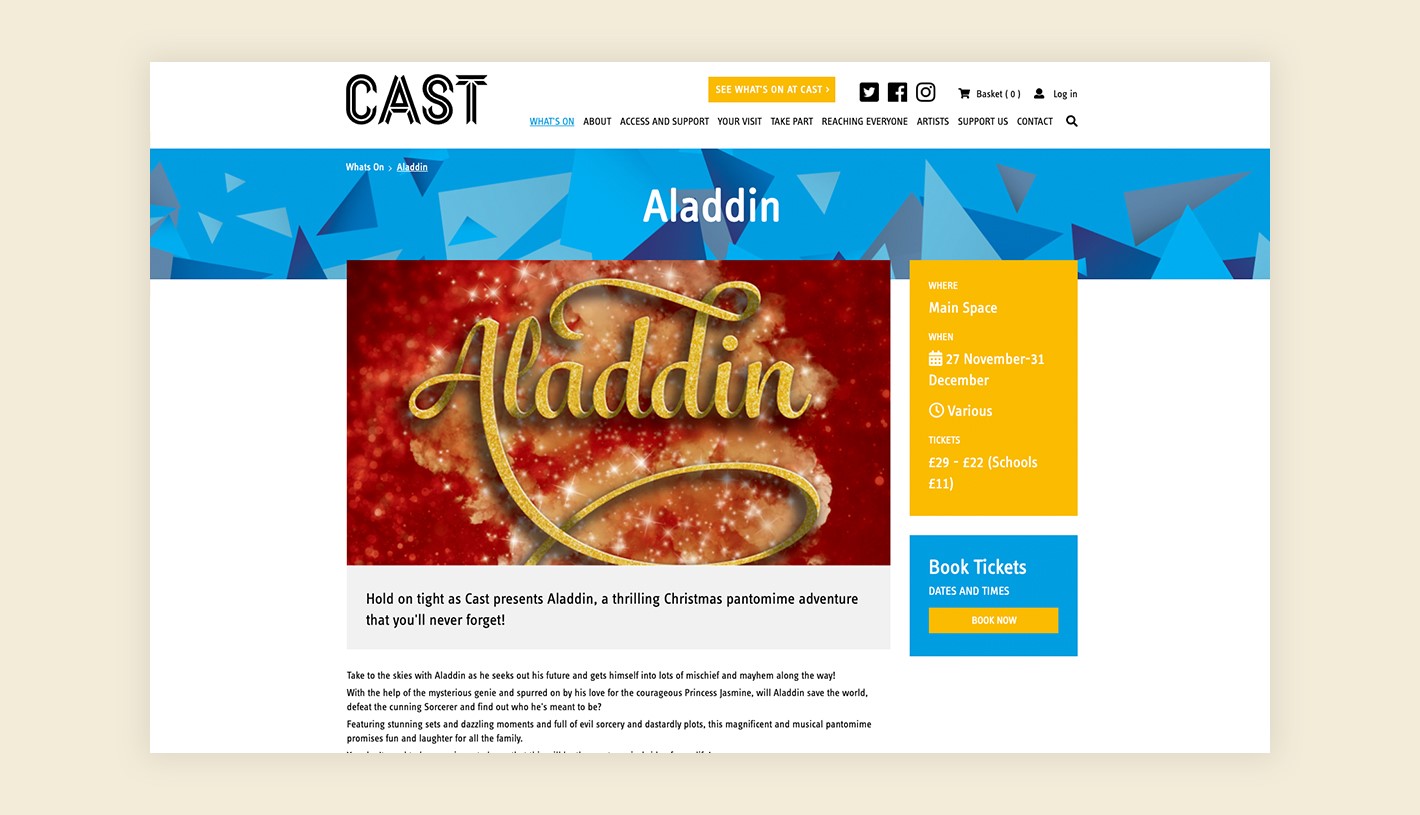 Cast Aladdin PROMOTIONAL WEBSITE MATERIAL