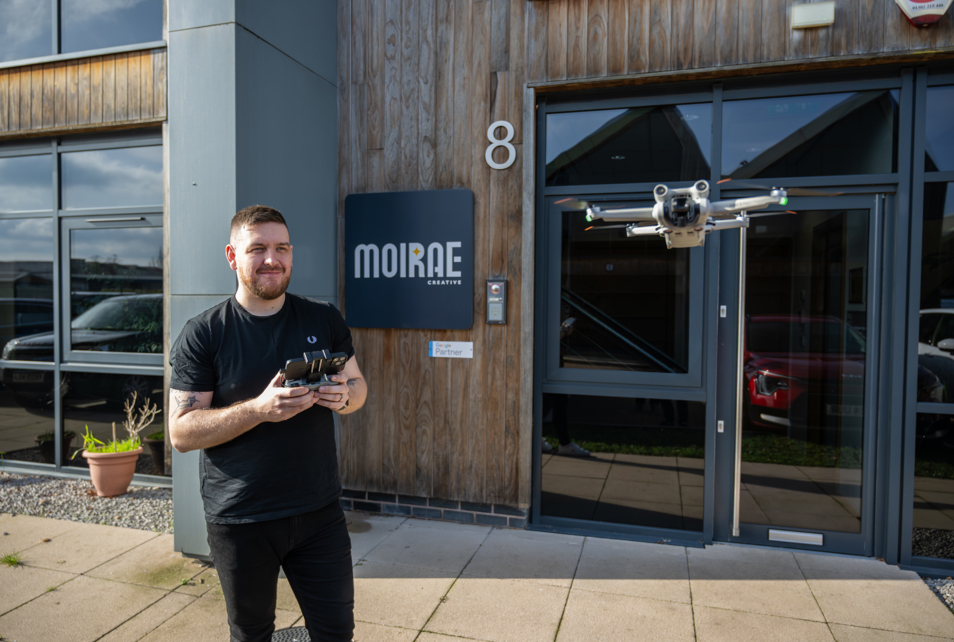 photographer using drone