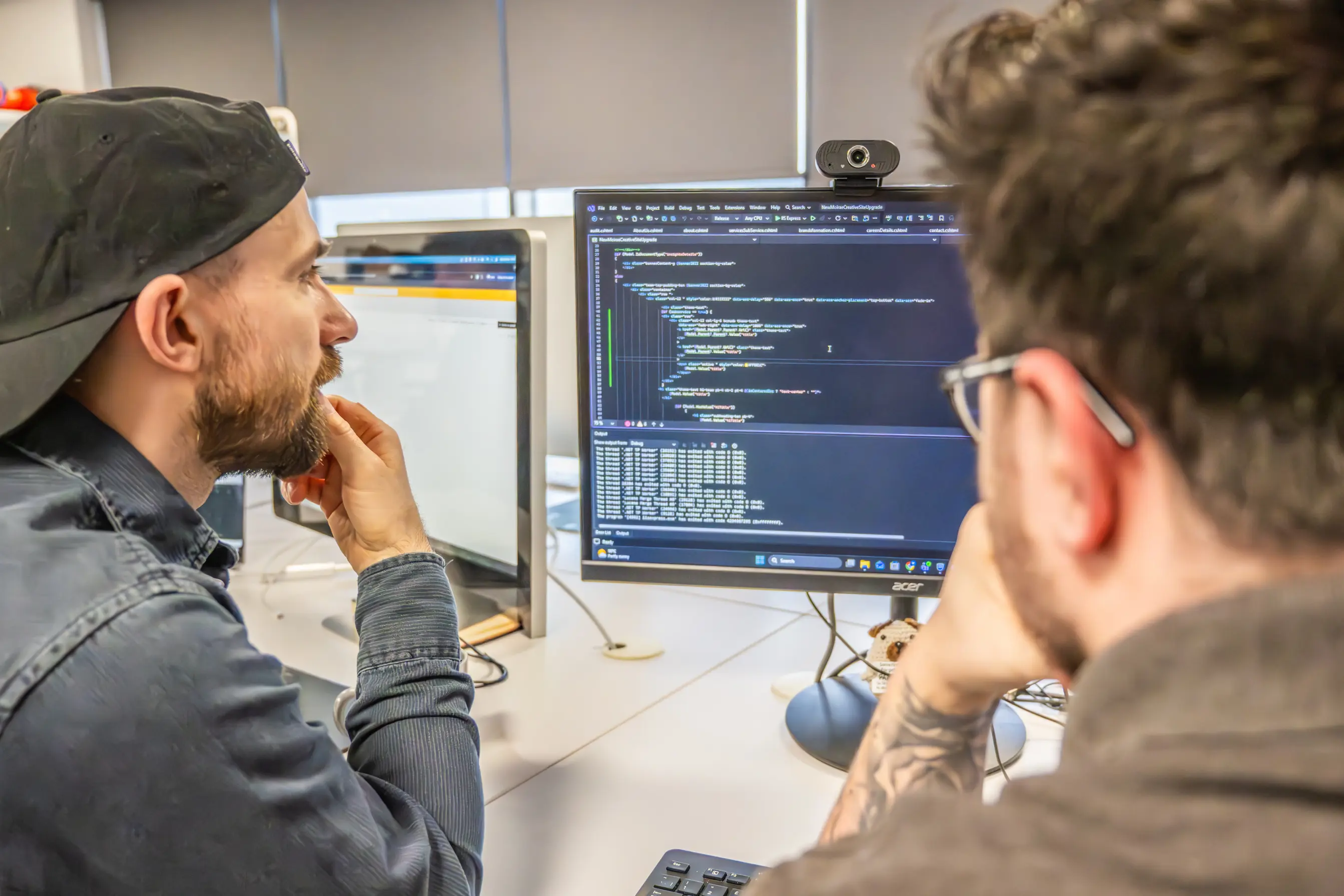 Website wireframe being created