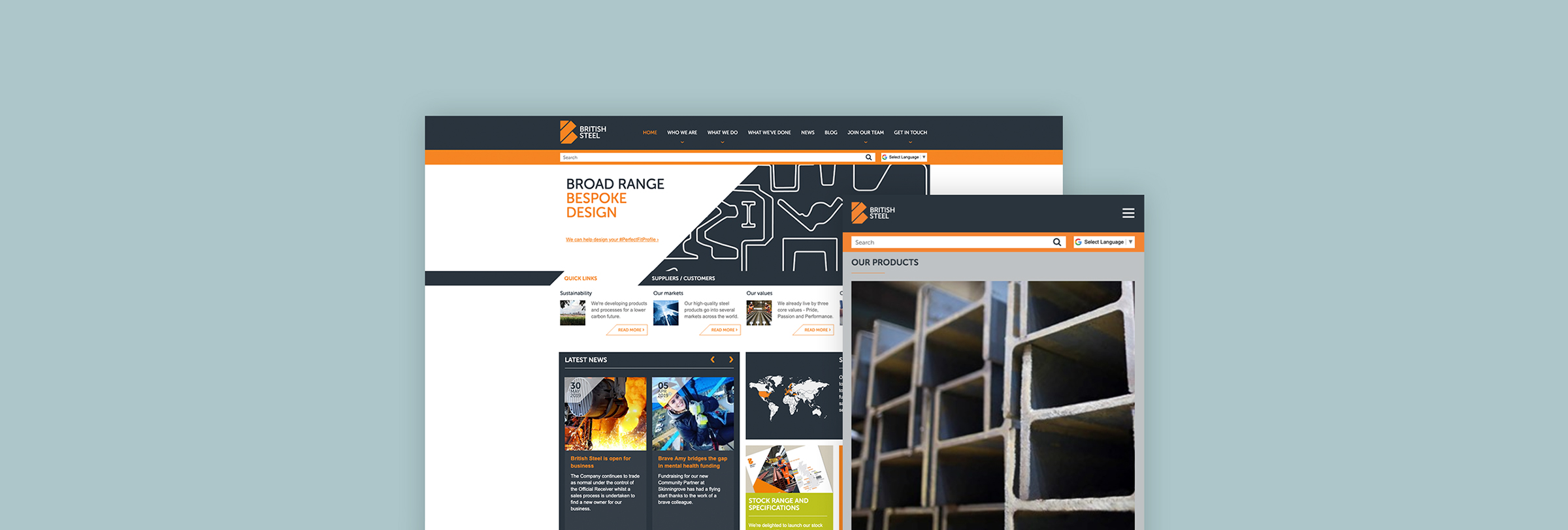 British Steel Responsive Website 