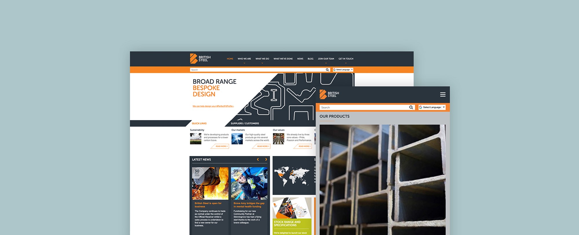 British Steel Responsive Website 