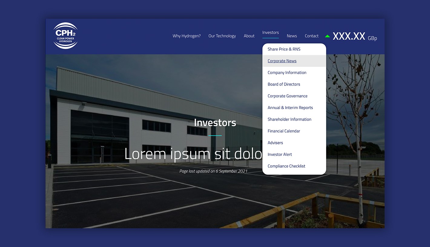 CPH2 Website Investors page