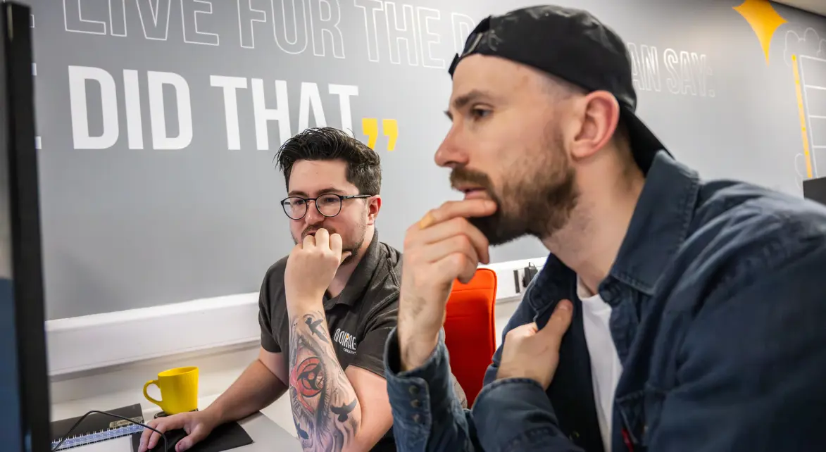 Graphic Designers in discussion